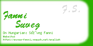 fanni suveg business card